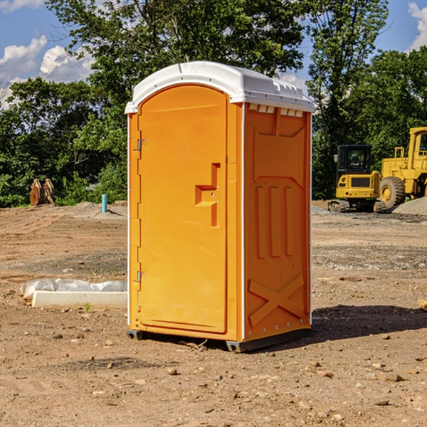 how often are the porta potties cleaned and serviced during a rental period in Homeland CA